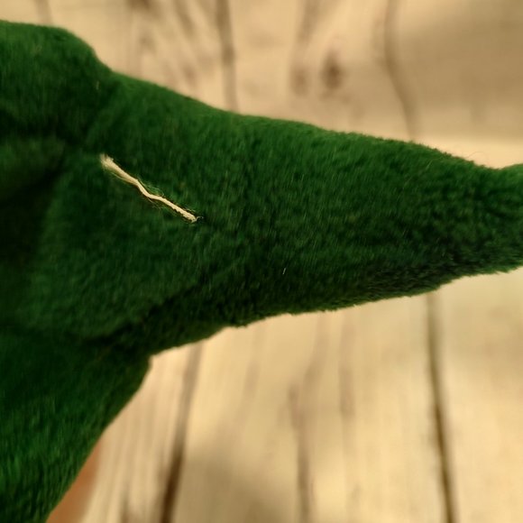 Dakin Dinosaur Triceratops Bean Bag Plush Kelly Green 11" long Toy Dino Horns - Picture 4 of 5